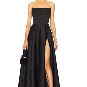 REVOLVE Black Strapless Prom Dress